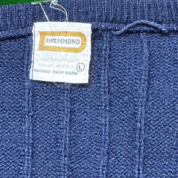 Vintage 70s Navy Acrylic Sweater Vest - Picture 3 of 5